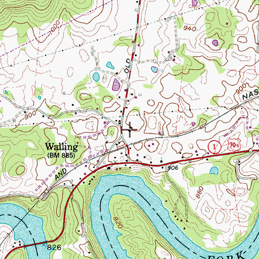 Topographic Map of Central View Elementary School, TN