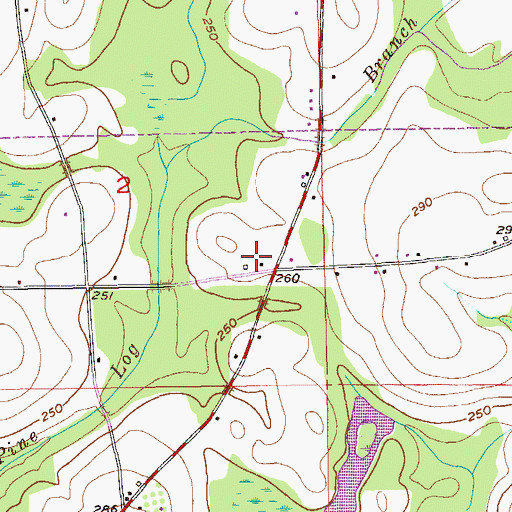 Topographic Map of Eato Highway Church, AL