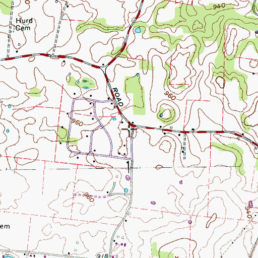 Topographic Map of Eaton Institute (historical), TN