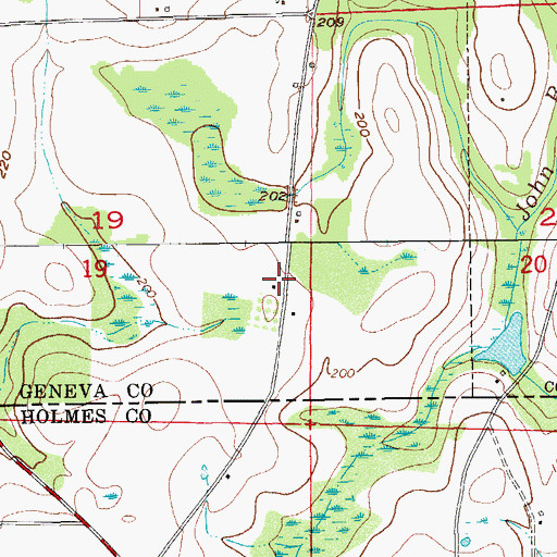 Topographic Map of Emmius School (historical), AL