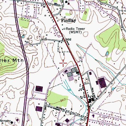 Topographic Map of White County Community Hospital, TN