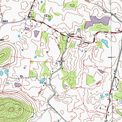 Topographic Map of White Seminary (historical), TN
