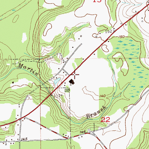 Topographic Map of Faith Temple Church, AL