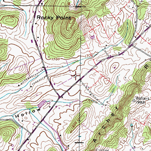 Topographic Map of Archer Cemetery, TN