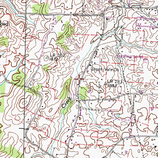 Topographic Map of Fitzgerald Cemetery, TN