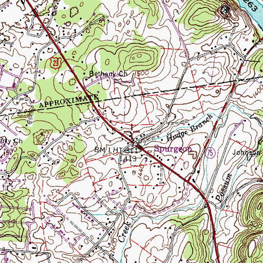 Topographic Map of Ford Cemetery, TN