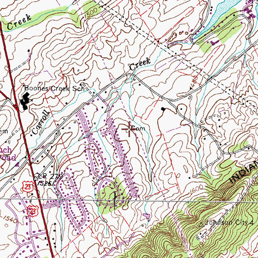 Topographic Map of Galloway Cemetery, TN
