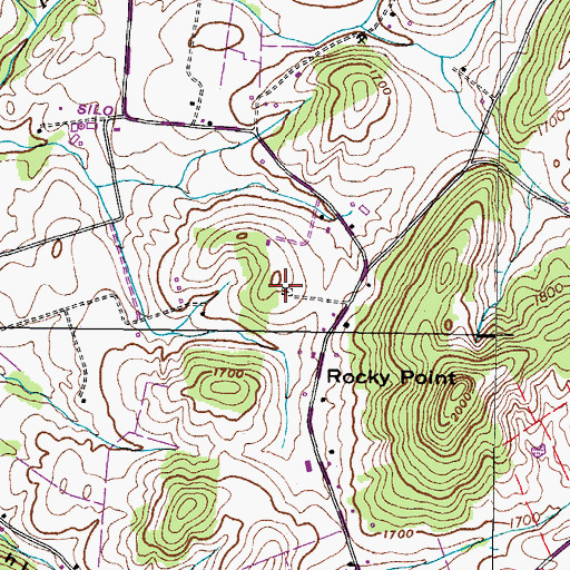 Topographic Map of Keebler Cemetery, TN