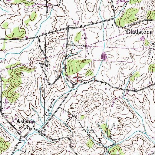 Topographic Map of Morning Star Independent Baptist Church, TN
