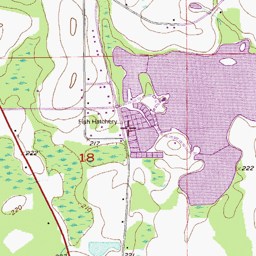 Topographic Map of Hartford Lake, AL