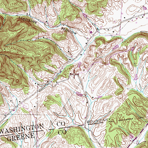 Topographic Map of Oak Glenn Union Church (historical), TN