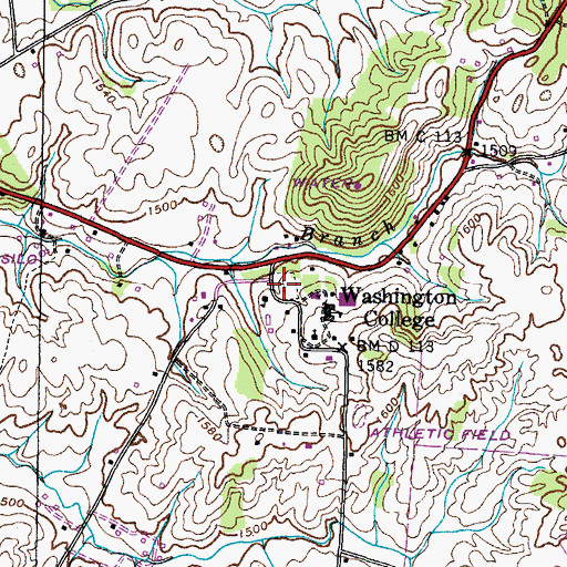 Topographic Map of Salem Cemetery, TN