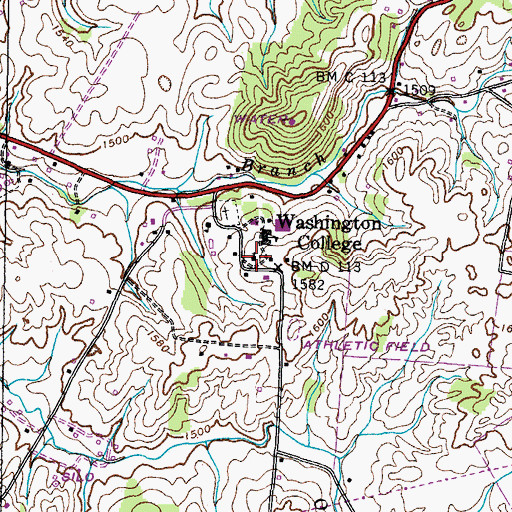 Topographic Map of Salem Presbyterian Church, TN
