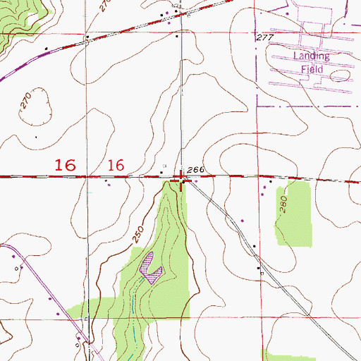 Topographic Map of High Bluff School, AL