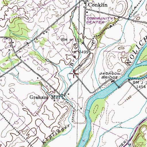 Topographic Map of Tyler Cemetery, TN