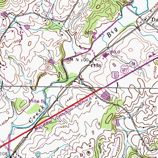 Topographic Map of Whisler Cemetery, TN