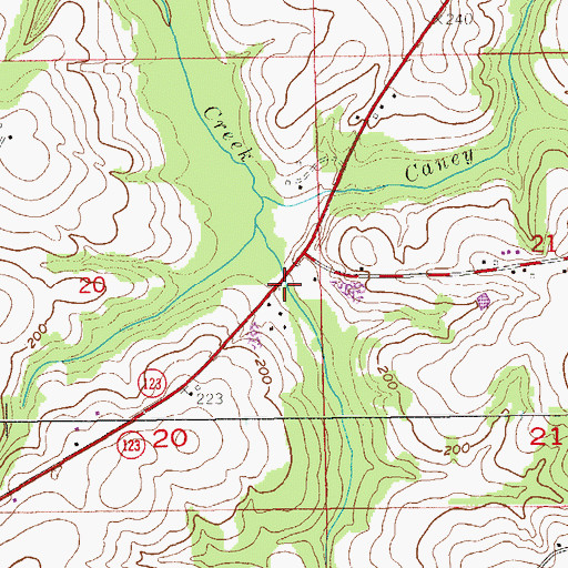 Topographic Map of Hinson Mill (historical), AL