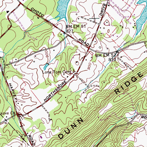 Topographic Map of Boyd School (historical), TN