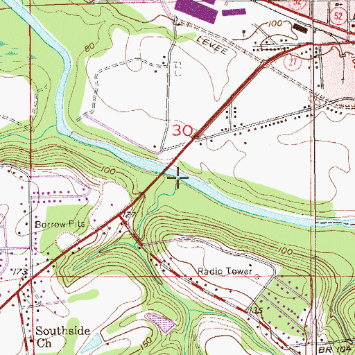 Topographic Map of Keith Mill Branch, AL