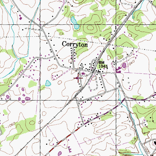 Topographic Map of Corryton Baptist Church, TN