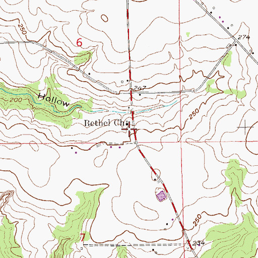 Topographic Map of Kinsanl School (historical), AL