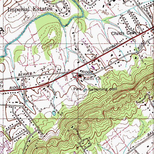 Topographic Map of Karns Volunteer Fire Department Main Station, TN