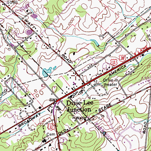 Topographic Map of Rural / Metro Fire Department Knoxville 14, TN