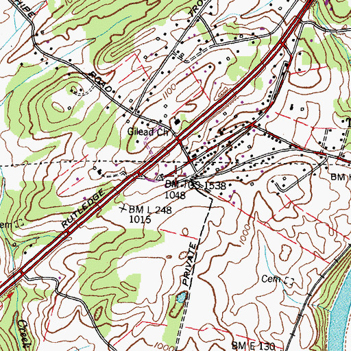 Topographic Map of Rural - Metro Fire Department Knoxville 25, TN