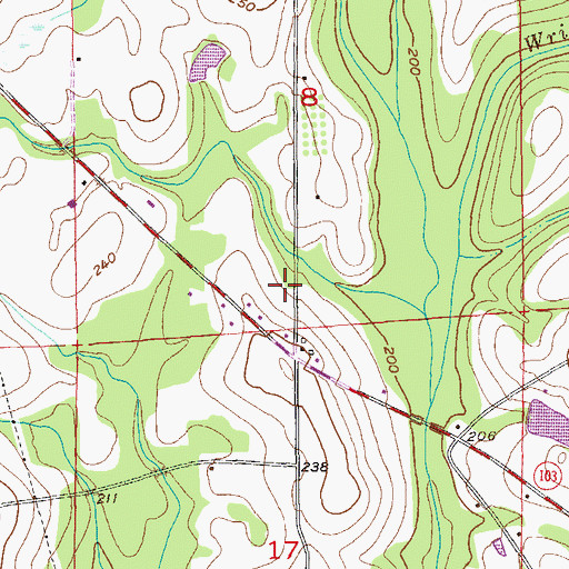 Topographic Map of Marrith School (historical), AL