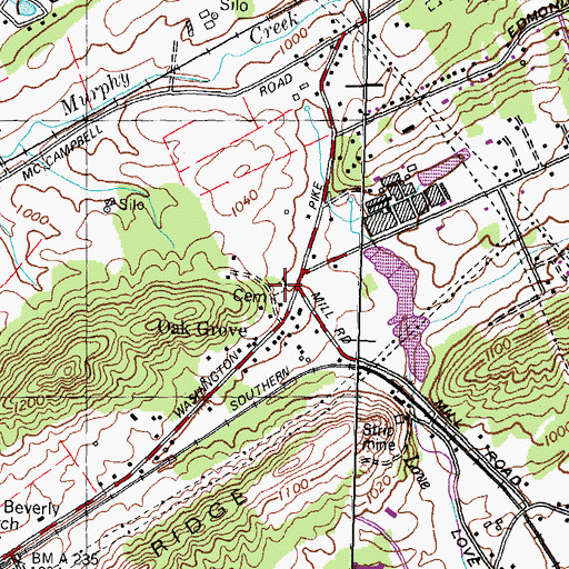 Topographic Map of Fullwood Chapel, TN