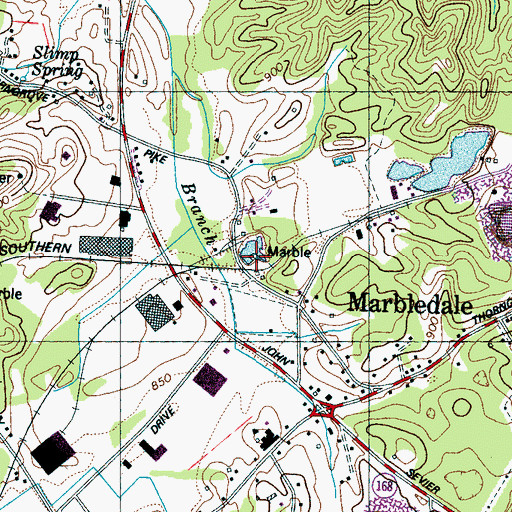 Topographic Map of Gray Eagle Quarry, TN
