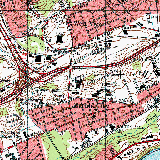 Topographic Map of John Tarleton Institute, TN