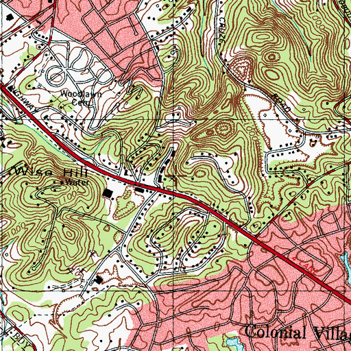 Topographic Map of Kerns Quarry, TN