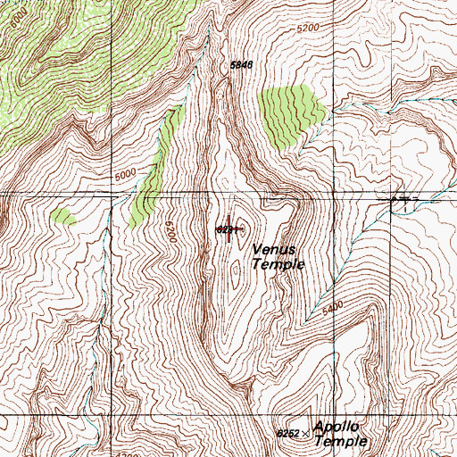 Topographic Map of Venus Temple, AZ