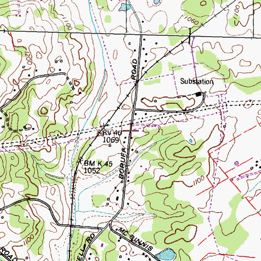 Topographic Map of Miller Chapel (historical), TN