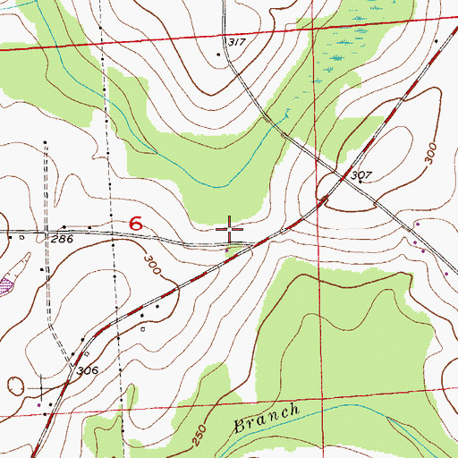 Topographic Map of Panther Creek Church (historical), AL