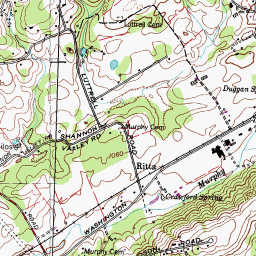 Topographic Map of Murphy Chapel (historical), TN