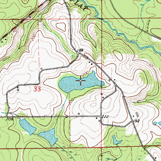 Topographic Map of Pigeon Pond, AL