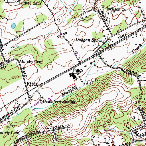 Topographic Map of Ritta Elementary School, TN