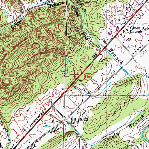 Topographic Map of Skaggston Community Park, TN