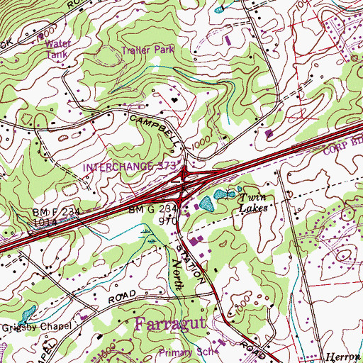 Topographic Map of Snyder School (historical), TN