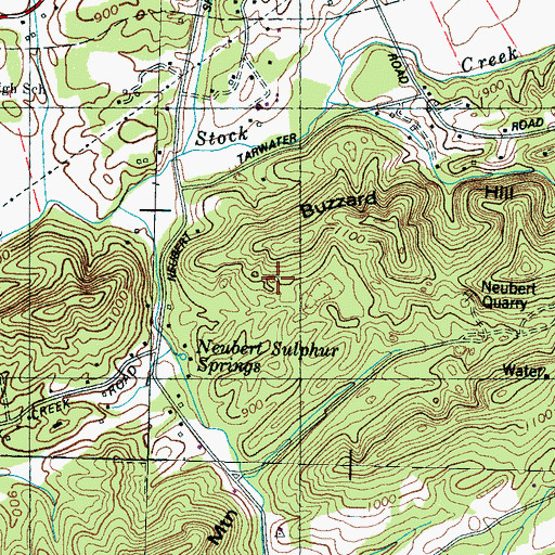 Topographic Map of Thrashers Quarry, TN