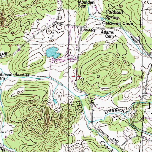 Topographic Map of Trinity Church (historical), TN