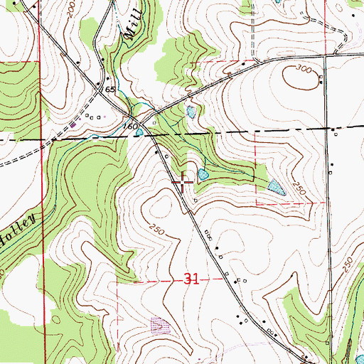 Topographic Map of Red Bug School, AL