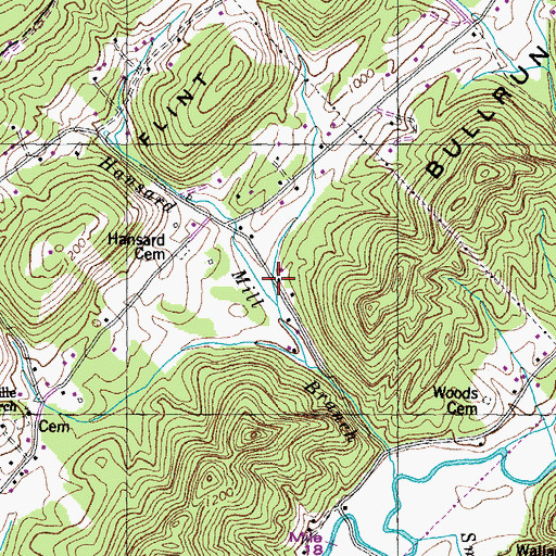 Topographic Map of Wood School (historical), TN