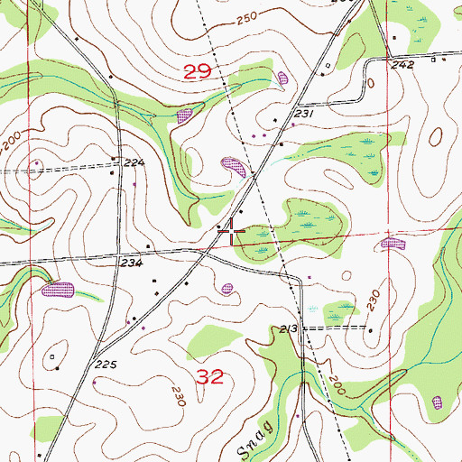Topographic Map of Robins School (historical), AL