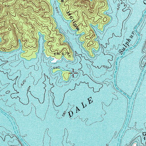 Topographic Map of Cedar Hill School (historical), TN