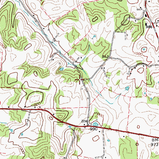 Topographic Map of Eminence School (historical), TN