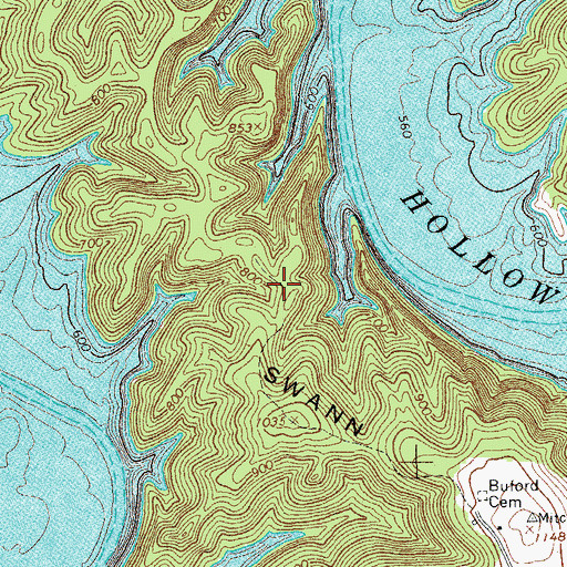 Topographic Map of Hongkong School (historical), TN