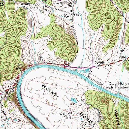 Topographic Map of Keislings Store (historical), TN